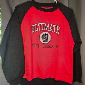 UFC Ultimate Fighting Championship Red & Black Sweater Women Large New w/o Tags